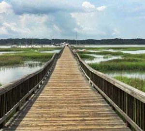 The Salt Marsh wooden pier