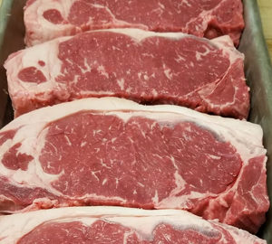 New Butcher. Raw steaks
