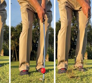 Want a Better Golf. three photos side by side of man golfing