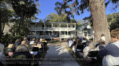Bluffton Welcome Center. A white house with porch