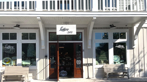 Lettrs Gifts. A storefront that says Lettrs above the door